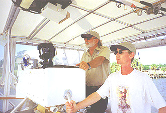 Paul and Captain Al... scouting for baitfish